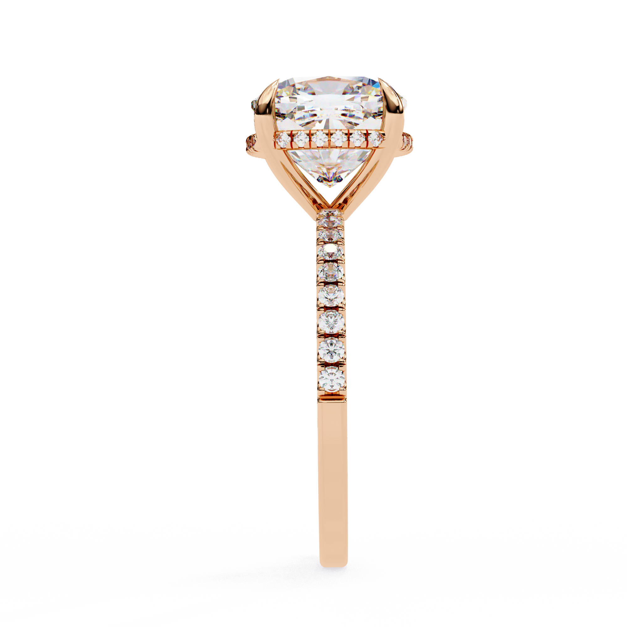 Solitairekart 3.53ct Cushion Square Cut Natural Diamond Ring - H Color, VS1 Clarity